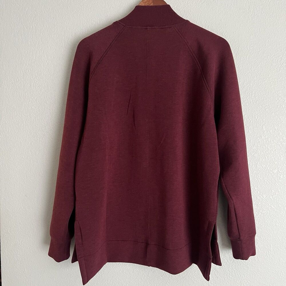 Spanx AirEssentials Half Zip sweatshirt in the color Plum Berry Size M - Picture 2 of 5